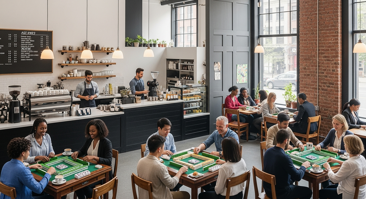 Mahjong at Brooklyn restaurant